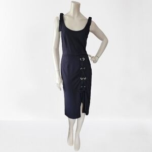 Venus Midi Dress Womens S Black Sleeveless